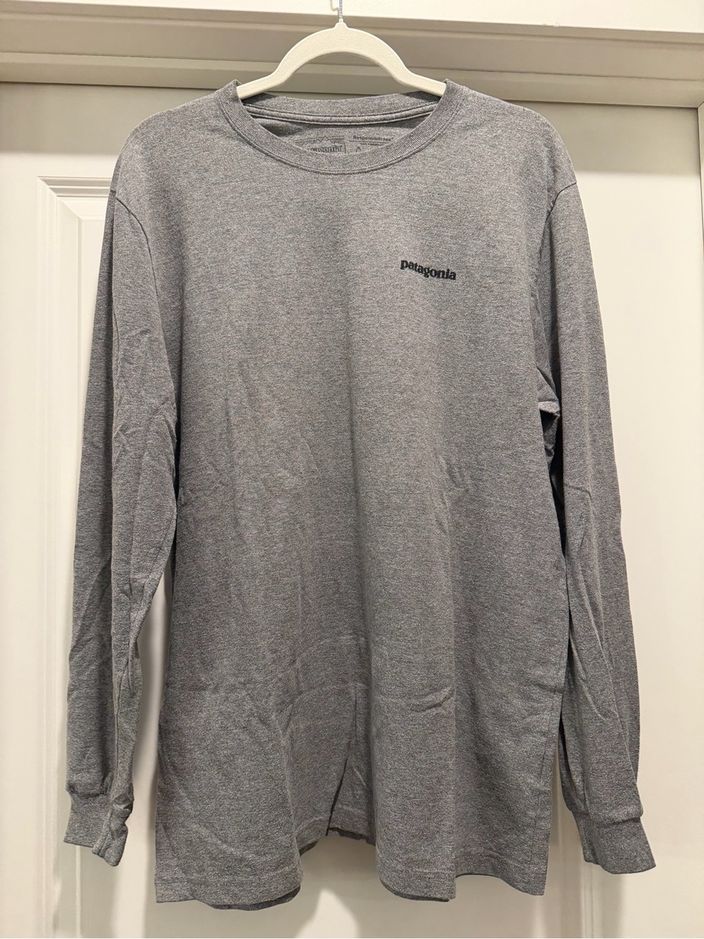 Patagonia Long Sleeve Crew Tee — Heather Gray